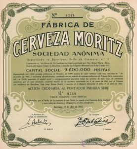 registration paper of moritz factory