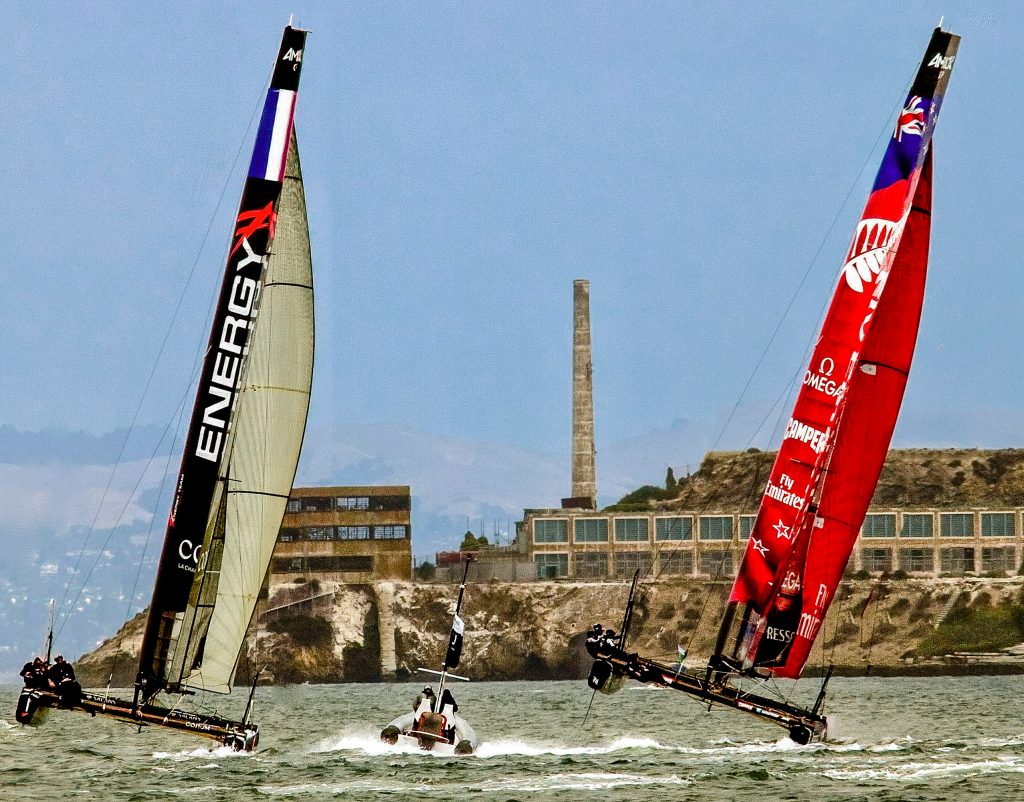 boats competing in the America's Cup